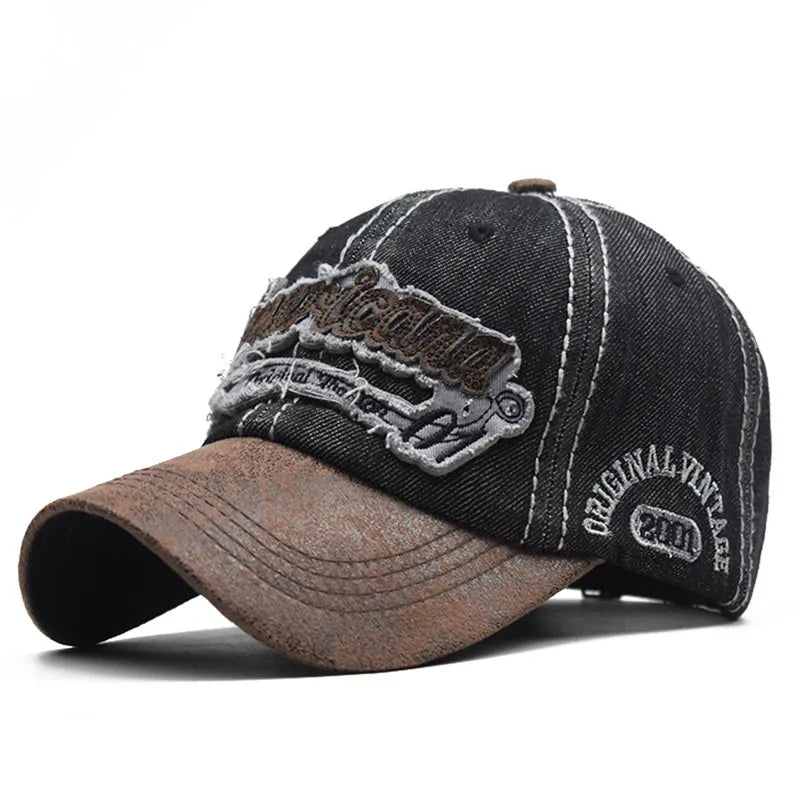 CNTANG vasarinė džinsinė beisbolo kepurė vyrams, madinga, su siuvinėtomis raidėmis, medvilninė, „Snapback“ tipo, vyrams, lauko, kasdieninė, hiphopo stiliaus, reguliuojama
