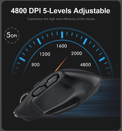 E-YOOSO X-31 Pro USB Gaming Large Mouse, Supports Bluetooth 2.4G Wireless, PAW3212 4800 DPI for Gamer Mice, Computer, Laptop, PC