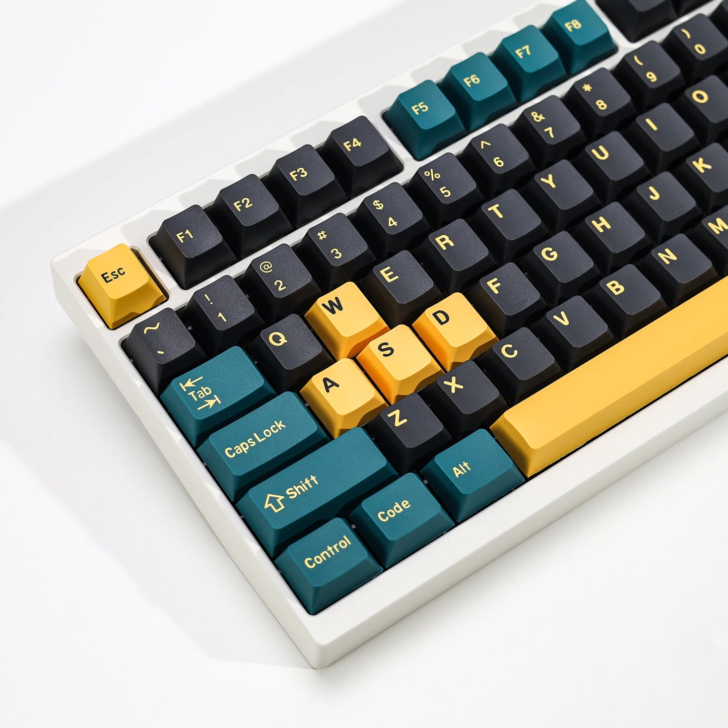 KBDiy GMK MarrsGreen Tastenkappen Retro PBT ISO Double-Shot Cherry-Profil Tastenkappen für MX-Switches Mechanische Gaming-Tastatur-Tastenkappen