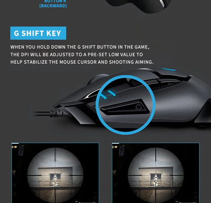 Logitech (G) G402 Gaming Mouse Wired Mouse E-sports Mechanical Macro Programming Mouse CSGO Chicken Dinner Computer Competitive