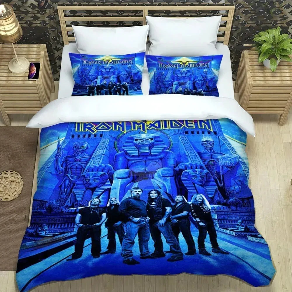 3D Rockband I-Iron-M-Maiden Bettwäsche-Sets – exquisites Bettwäscheset, Bettbezug, Bettwäscheset, luxuriöses Geburtstagsgeschenk