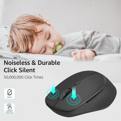 Rapoo M300G Multi-Mode 2.4G Wireless and Bluetooth 4.0/5.0 Mouse 2400DPI Ergonomic Silent Mouse for Computer PC Laptop