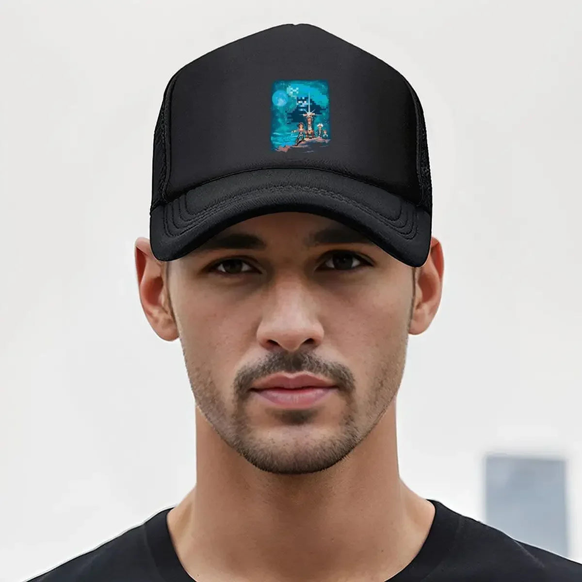 2026 Pixel Adventure Retro, 8 - Bit - Style Character Graphic Art Design Mesh Baseball Cap