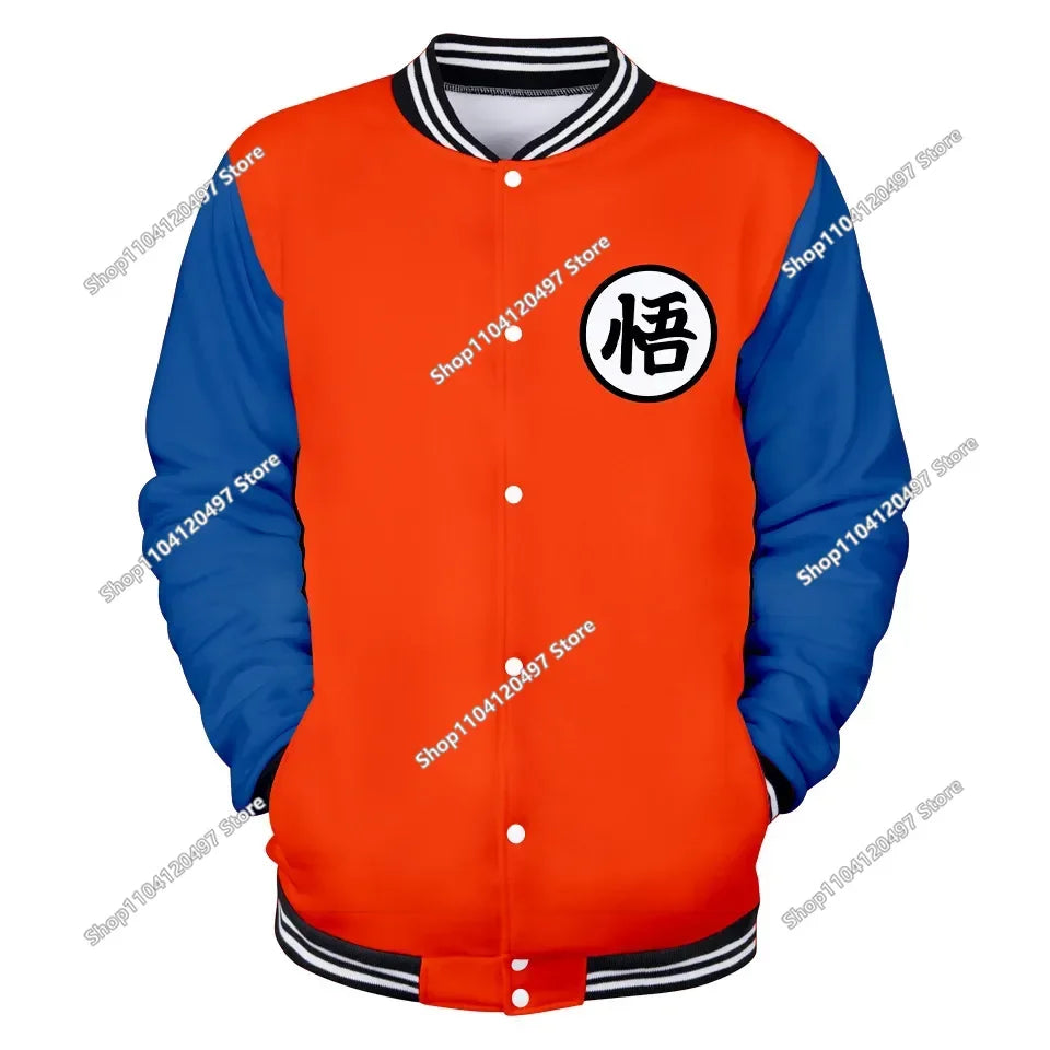 Dragon Ball Streetwear – baseballová uniforma pro muže a ženy, Son Goku, kostýmy pro dospělé, bundy, jarní a podzimní kabáty, svetry, mikiny, dárky