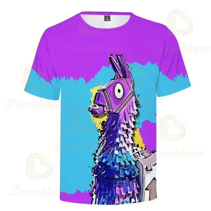 Czerwony Jade Fortnite Anime Battle Royale 3D T-shirt dla mężczyzn, kobiet i dzieci – T-shirt Pelly, prezent urodzinowy dla dziewczynek i chłopców