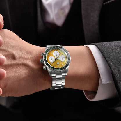ROSSITIMI Urban Premium Men Quartz Watch Light Luxury Sports Stainless Steel VK63 Tachymeter Luminous 100m Diving Luminous Reloj