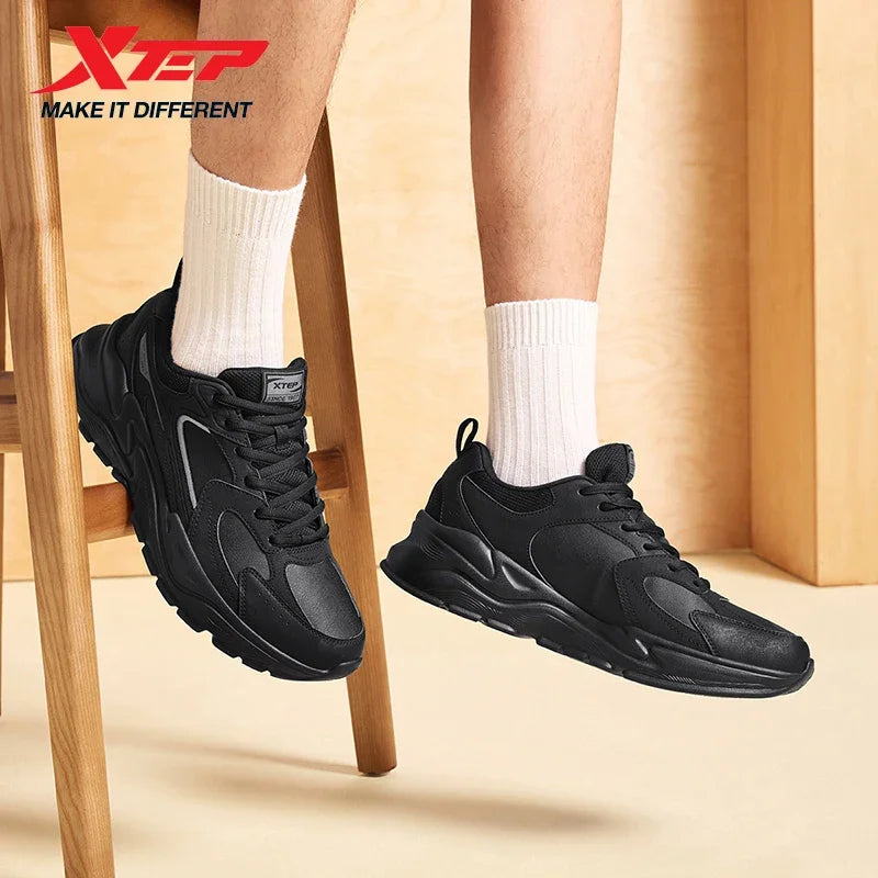 Xtep Men's Casual Shoes Winter Street Style Cushion Lightweight Wear-Resistant Breathable Walking Sneakers 875419320005