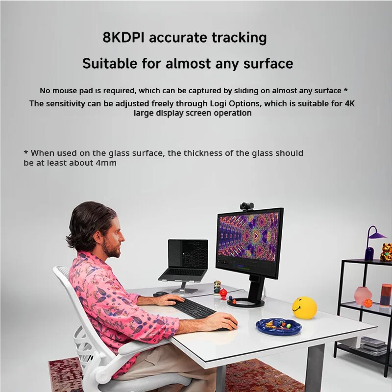Logitech MX Master 4 Haptic Feedback Actions Ring MagSpeed 8000DPI Ergonomic Wireless Bluetooth Mouse 70-Day Battery