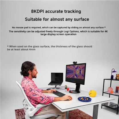 Logitech MX Master 4 Haptic Feedback Actions Ring MagSpeed 8000DPI Ergonomic Wireless Bluetooth Mouse 70-Day Battery