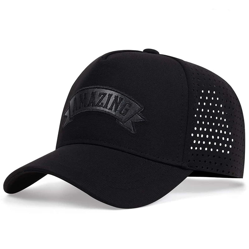 Unisex AMAZING Κασκέτα μπέιζμπολ με κεντημένα γράμματα Άνοιξη-Καλοκαίρι Καπέλα για υπαίθριες δραστηριότητες Ρυθμιζόμενα καπέλα καθημερινής χρήσης Καπέλο αντηλιακής προστασίας