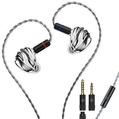 TRN SHELL 4DD+1Planar Hybrid Drivers In-Ear Earpohne IEM 0.78mm Detachable Cable Wired HIFI Music Earbuds Nozzle Design Headset