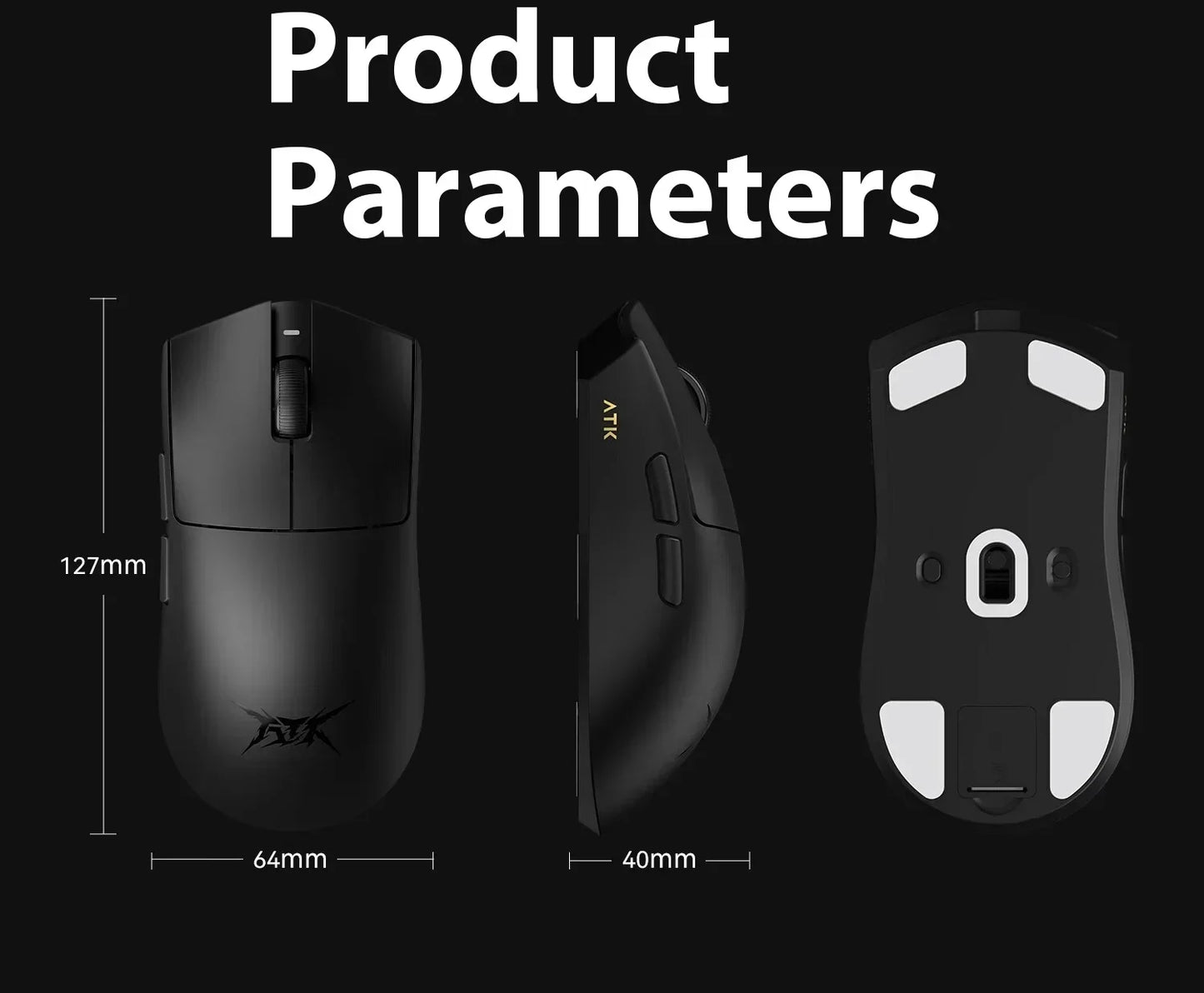 ATK Blazing Sky X1/X1V2 Wireless Gaming Mouse 8K Low Latency Lightweight FPS Liekong E-sports Gaming Mouse Custom PC Accessories