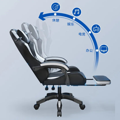Modren Gaming Chair with Lumbar Support HighBack Swivel Office Chair Reclining Computer Seat for Long Sitting Home Gaming Throne