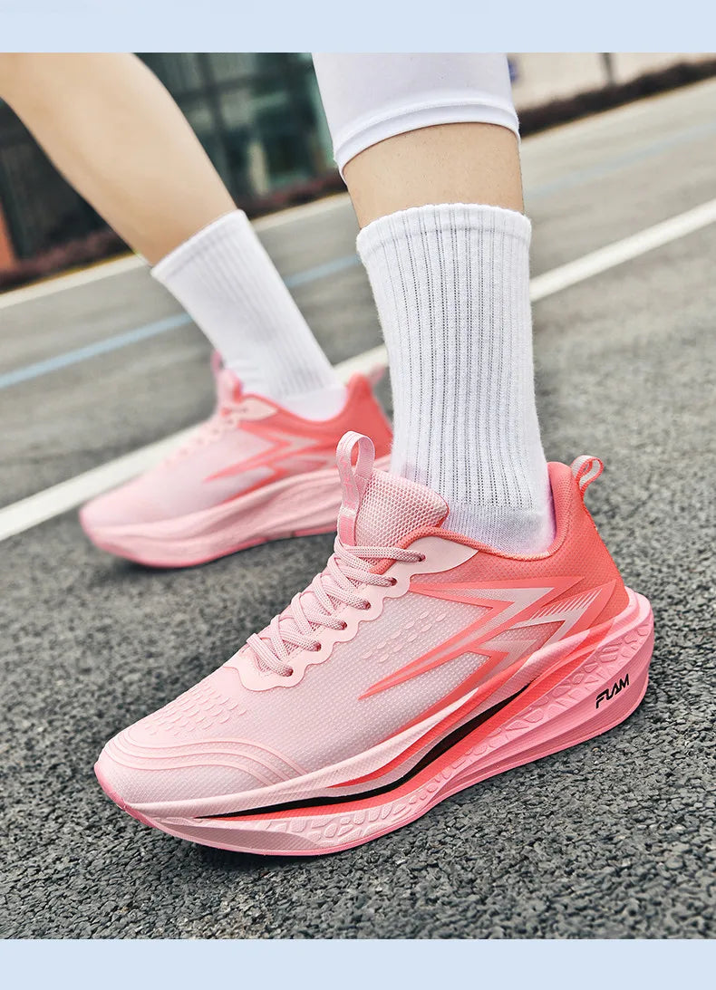 New Running Shoes Men Speciality Marathon Men's Sports Lightweight Carbon Board Women's Comfortable Athletic Nonskid Sneakers
