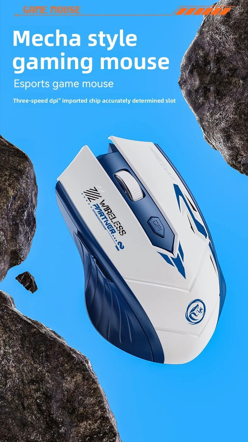 Wireless Gaming Mouse Bluetooth 5.4 Dual-Mode Rechargeable Mouse, 2.4G Wireless Gaming Mouse with 1600 DPI Ergonomic Design for PC, Laptop & Office