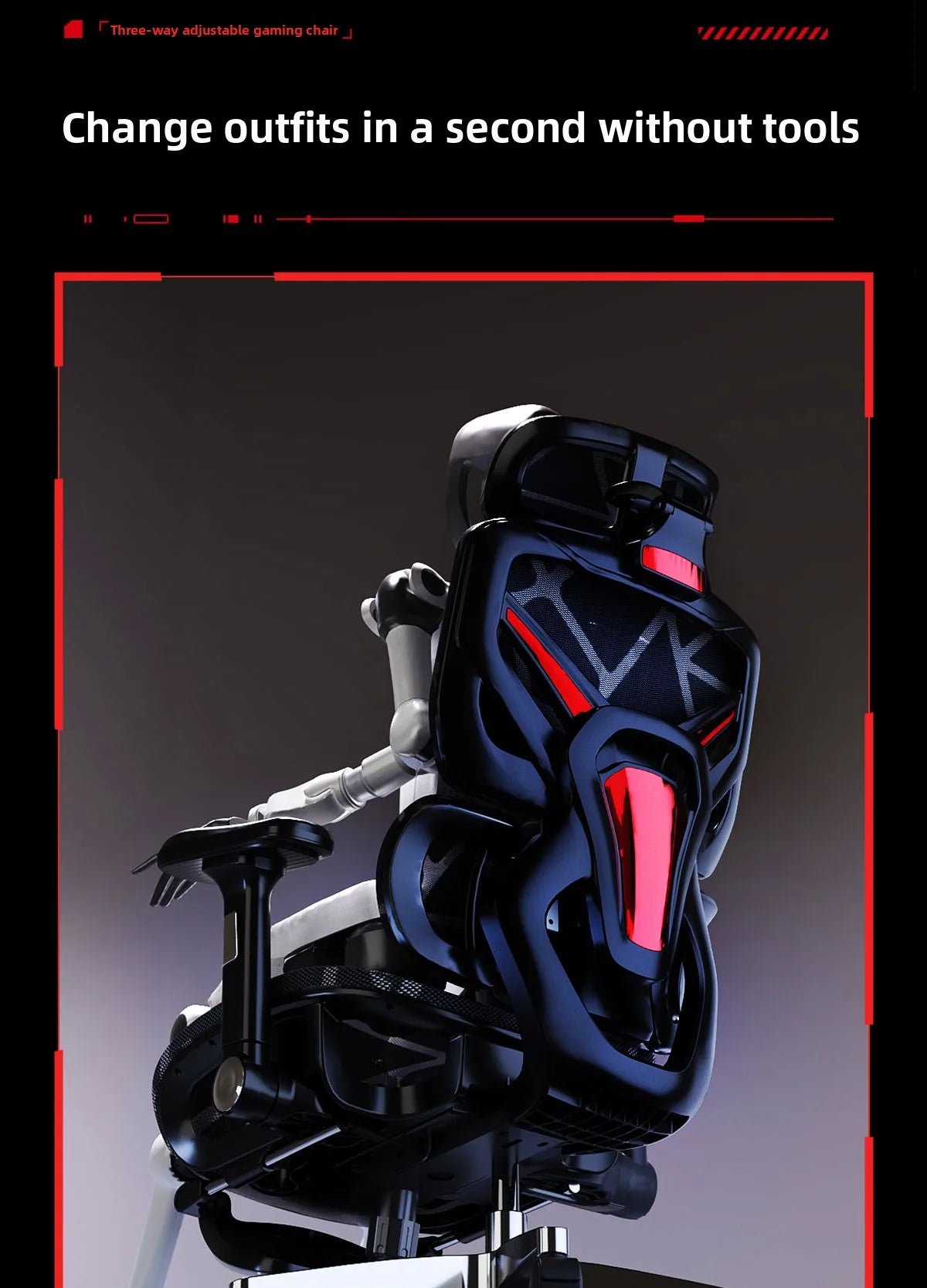Chaise d'ordinateur ergonomique inclinable pour les jeux, assise longue, confortable pour les hommes, maison et café Internet