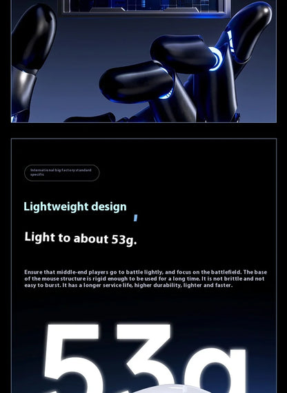 MCHOSE M7 Ultra ergonomska gaming miška PAW3950 Super Sensor TOPSPEED 8000Hz frekvenca poročanja, lahka zasnova, Realtek Master Mice