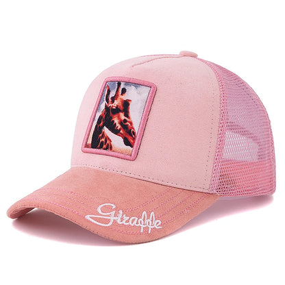 Czapka typu trucker unisex z naszywką w wzór Grizzlies, zamszowa czapka przeciwsłoneczna, letnia czapka baseballowa z motywem zwierzęcym dla mężczyzn i kobiet