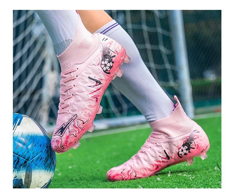Men Professional Football Shoes Society Cleats Soccer Shoes Original Indoor Football Field Boots Grass Training TF/FG Sneaker