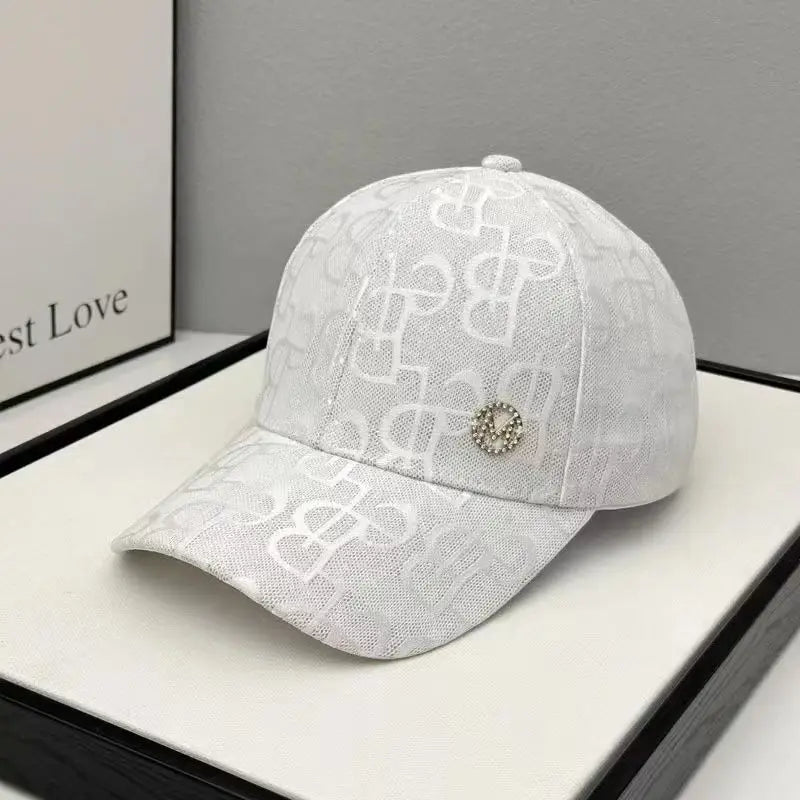 Letter-Printed Baseball Cap Casual and Versatile Baseball Cap Retro Fashion Comfortable Sun Hat for Women