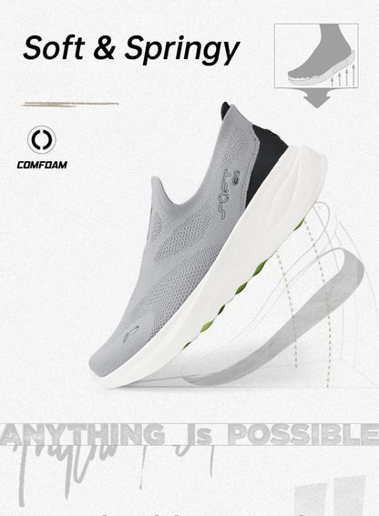 Męskie buty Li-Ning SOFT GO 2 KNIT slip-on do chodzenia, casualowe, amortyzowane, wygodne i stabilne, z siateczki LiNing, sneakersy sportowe do joggingu i na co dzień AGLV017
