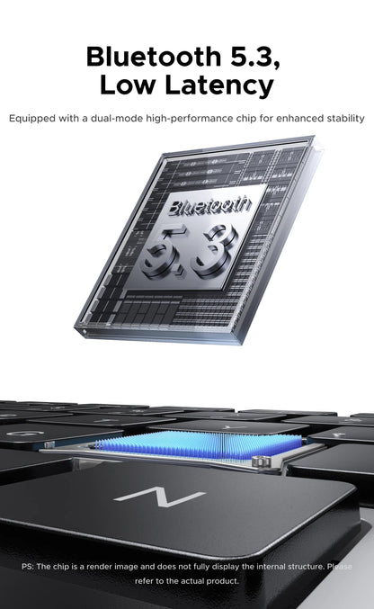 UGREEN Keyboard Wireless Bluetooth 5.3 2.4G Russian/EN 78 Keycaps For MacBook iPad PC Tablet  Scissor Foot Structure