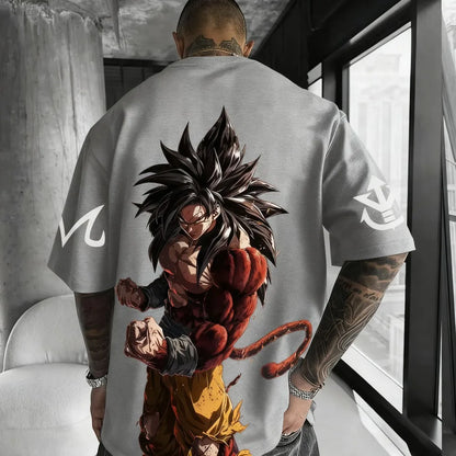 Tricou Dragon Ball Anime Super Saiyan 4 de vară pentru bărbați și femei, stil urban, lejer, casual, versatil, pentru părinți și copii