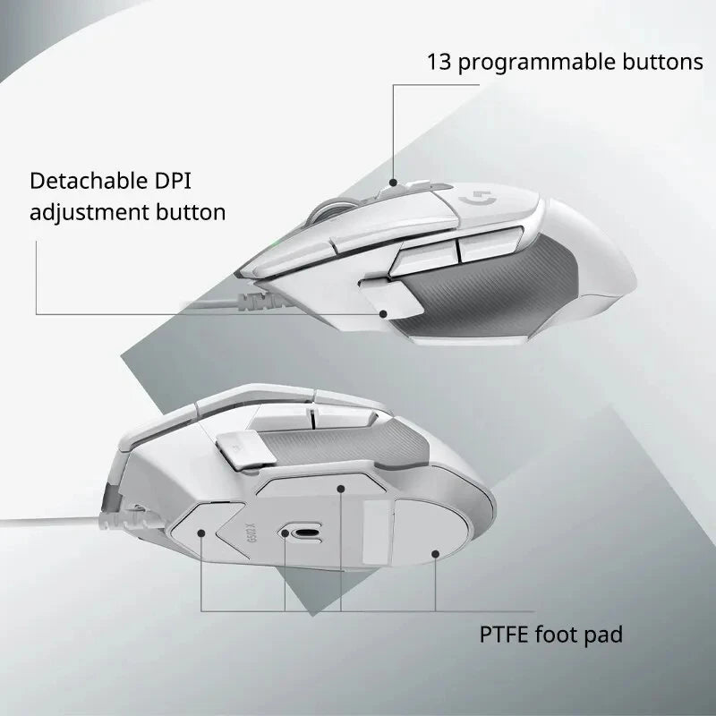 Logitech G502 X Lightspeed Wireless Gaming Mouse LIGHTFORCE hybrid optical-mechanical switches HERO 25K gaming sensor compatible New