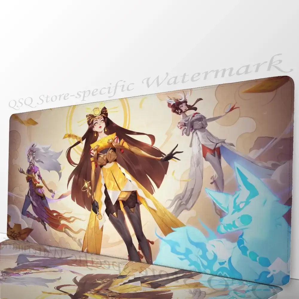 Amaterasu Kiriko Overwatch Mousepad Mouse Mat Desk Mat With Pad Gaming Accessories Prime Gaming XXL Keyboard Pad Padding Mat