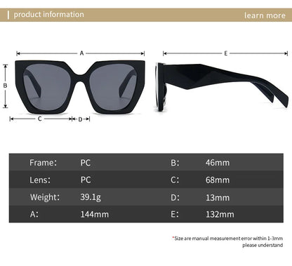 New Retro Designer Oversized Square Sunglasses For Women Men Luxury Brand Fashion Sun Glasses Ins Trending Ladies Shades UV400