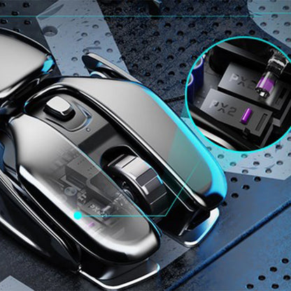 Rechargeable Mute Wireless Mouse USB Ergonomics Metal Receiver Desktop Waterproof Gaming Mice PC Laptop Tools