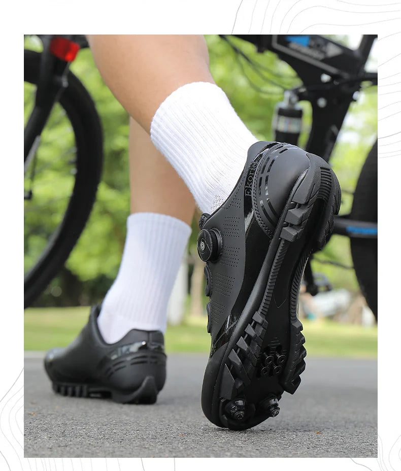 Unisex Cycling Shoes Speed Competitive Cycling Shoes SPD Road Bike Lock Shoes Breathable MTB Mountain Off-Road Cycling Shoes