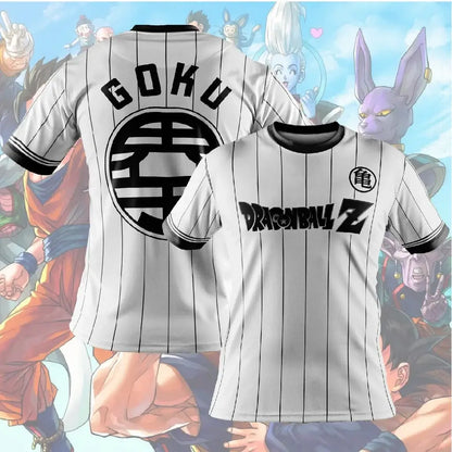 Dragon Ball Goku Cosplay T Shirts Super Saiyan Boys Kids Clothes Short Sleeve T-shirt White Black Orange Breathable Jersey, produit gaming premium Fraquane