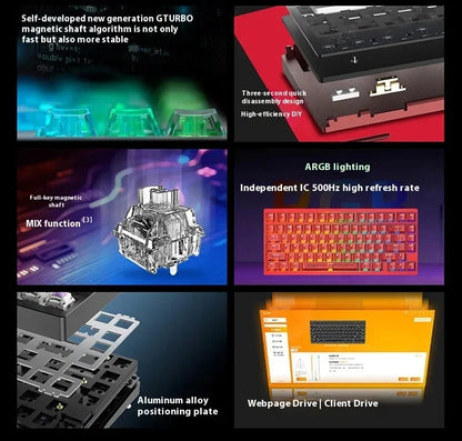 IROK MG75 Pro MG75 Max Aluminum Magnetic Gaming Computer Mechanical Keyboard 75% Rapid Trigger 8K RGB Hotswap Gamer Keyboard