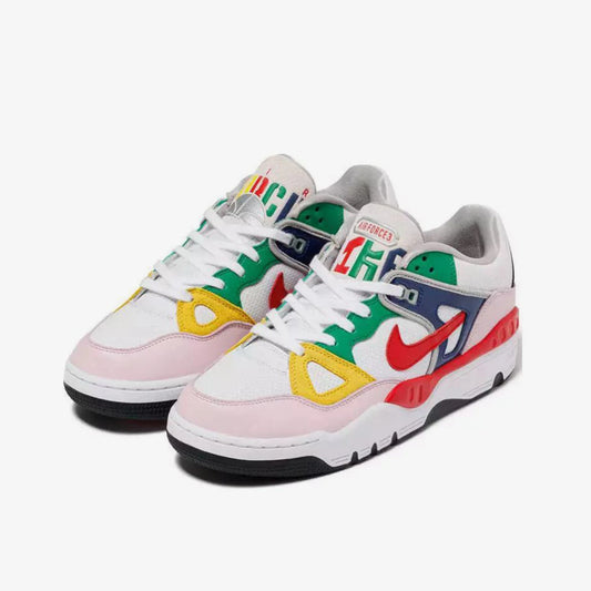 Nike originele vier seizoenen heren- en dames sneakers met lage schacht, retro-look en vetersluiting HQ7534-100