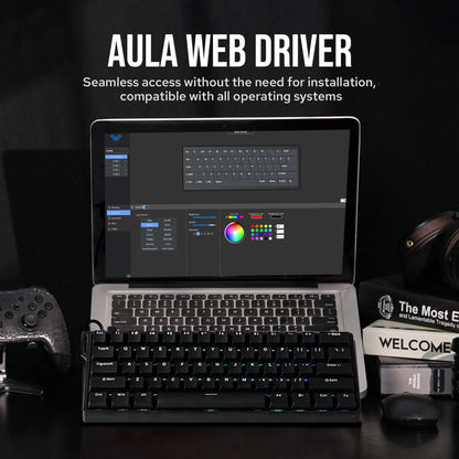 AULA WIN60 HE/WIN60 HE MAX 60% Tastiera meccanica cablata con struttura Tray-Mount hot-swap e switch magnetici Hall Effect