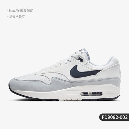 Nike Air Max 1 genuíno para homem, sapatilha desportiva retro de cano baixo com amortecimento Air FD9082-002