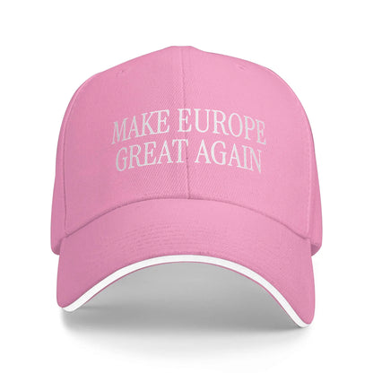 Make Europe Great Again  White Text Sun Baseball Cap Spring Unisex-Teens  Hip Hop Hats Casual Outdoor Sports Baseball Caps
