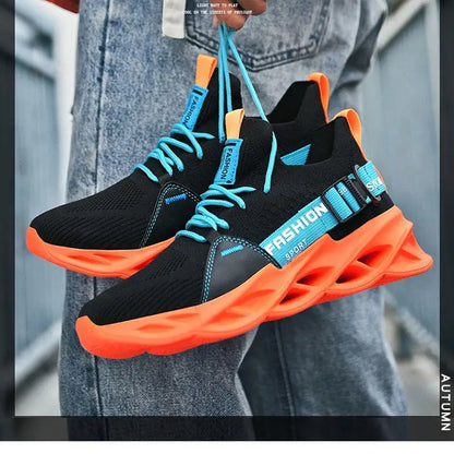 Hot Sale Fashion Purple Casual Sneakers Women Men Blade Running Shoes Big Size 48 Light Breathable Sports Shoes Men Mesh Sneaker