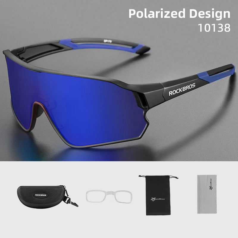 ROCKBROS Polarized Sunglasses, Sports Protection Glasses, Bicycle Eyewear, Outdoor Hiking, Camping, Golf, Cycling Goggles, UV400