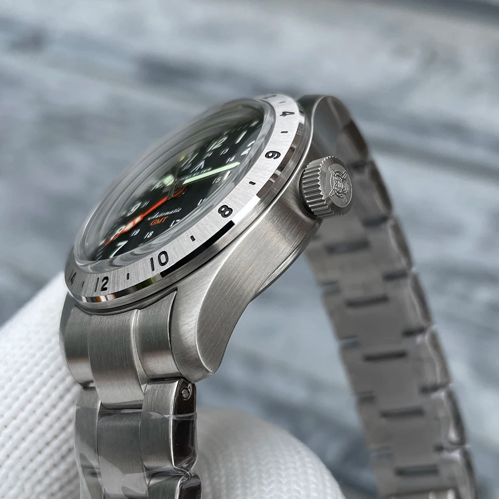 Reloj de pulsera mecánico STEELFLIER Official SF792 GMT con movimiento NH34, luminiscencia Super BGW9 C3, impermeable 200M, reloj de buceo de lujo para hombre