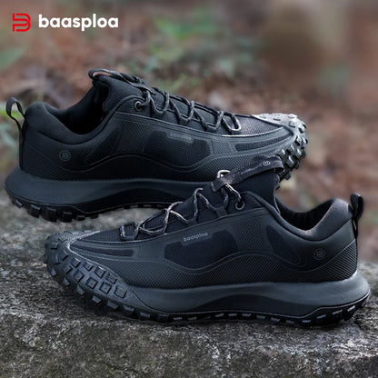 Baasploa vandringsskor för män – bekväma, mjuka, vattentäta, slitstarka, halkfria trekking-sneakers för utomhusbruk och klättring