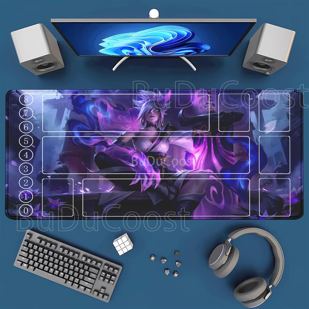 HD-tulostettu leikkimatto League of Mouse Pad Legends Riftbound -sarja TCG LOL-kortti 600x350 mm toimisto Ommellut reunat Lautapeli Pöytämatto