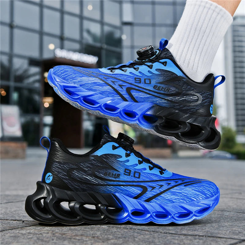 Sneakers unisex leggere con suola morbida e ammortizzante, scarpe da corsa professionali per l’allenamento, nuove scarpe da corsa per l’outdoor con fibbia girevole