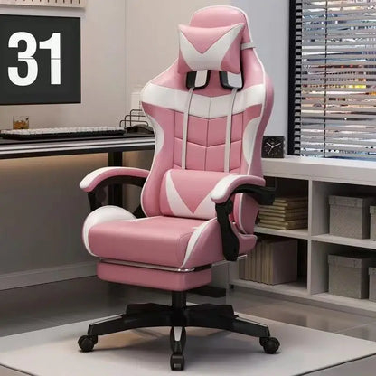 Chaise de jeu ergonomique pour ordinateur à domicile, chaise rotative pour diffusion en direct de célébrités d'Internet, chaise inclinable pour sédentarité à domicile