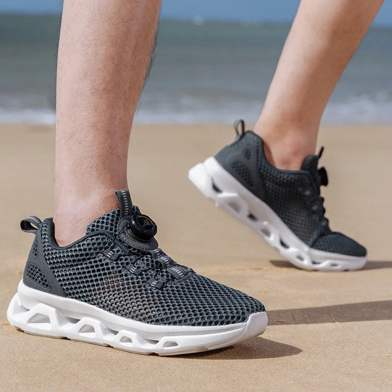 2026 Men Women Quick-Dry Wading Shoes Water Breathable AquaIn Upstream Antiskid Outdoor Sports Wearproof Beach Sneakers 39-46