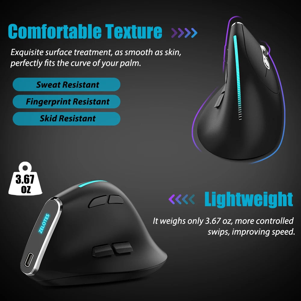 Lefon F33/F26C/F35B Trackball Mouse/Bluetooth Ergonomic Mouse 2.4G Wireless Rechargeable Rollerball Mice for PC Office Drawing