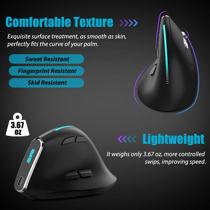 Lefon F33/F26C/F35B Trackball Mouse/Bluetooth Ergonomic Mouse 2.4G Wireless Rechargeable Rollerball Mice for PC Office Drawing