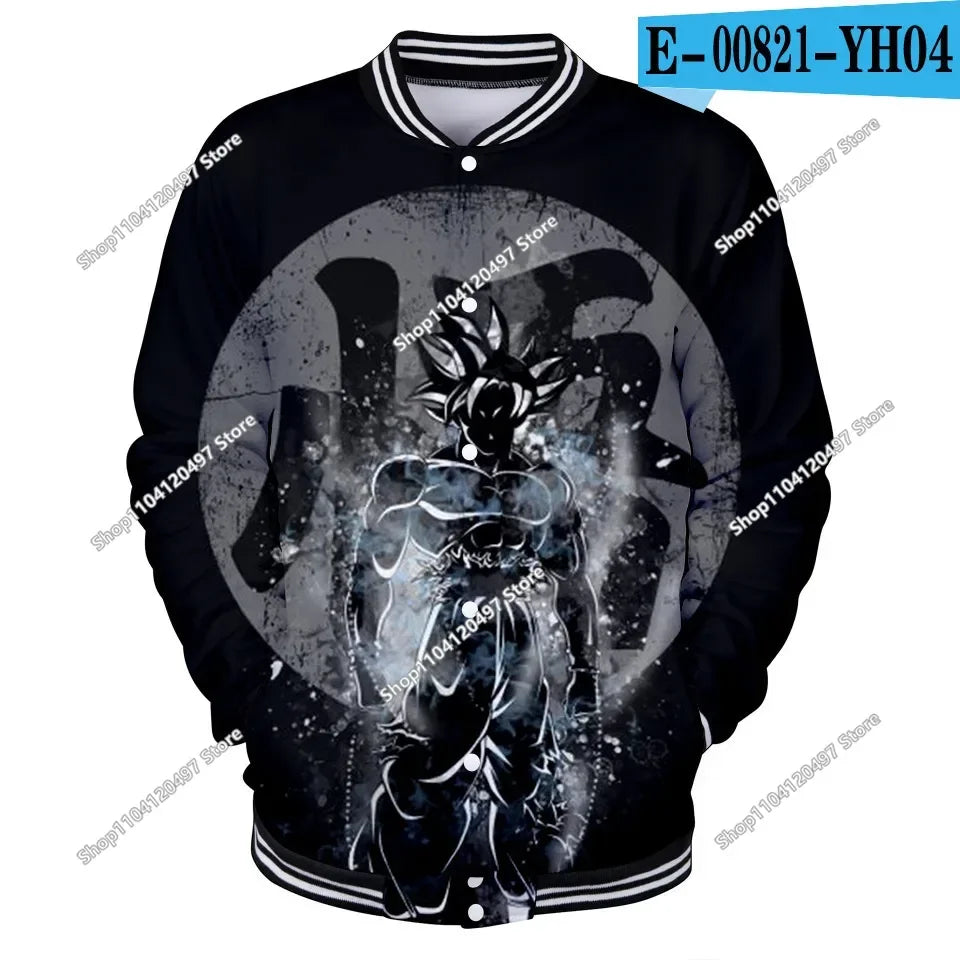 Dragon Ball Streetwear – baseballová uniforma pro muže a ženy, Son Goku, kostýmy pro dospělé, bundy, jarní a podzimní kabáty, svetry, mikiny, dárky