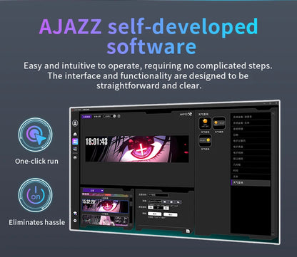 Ajazz AKP02 9,2-Zoll-DIY-Universal-Zweitbildschirm aus Aluminiumlegierung mit verschiedenen anpassbaren Designs, geeignet für Windows 7